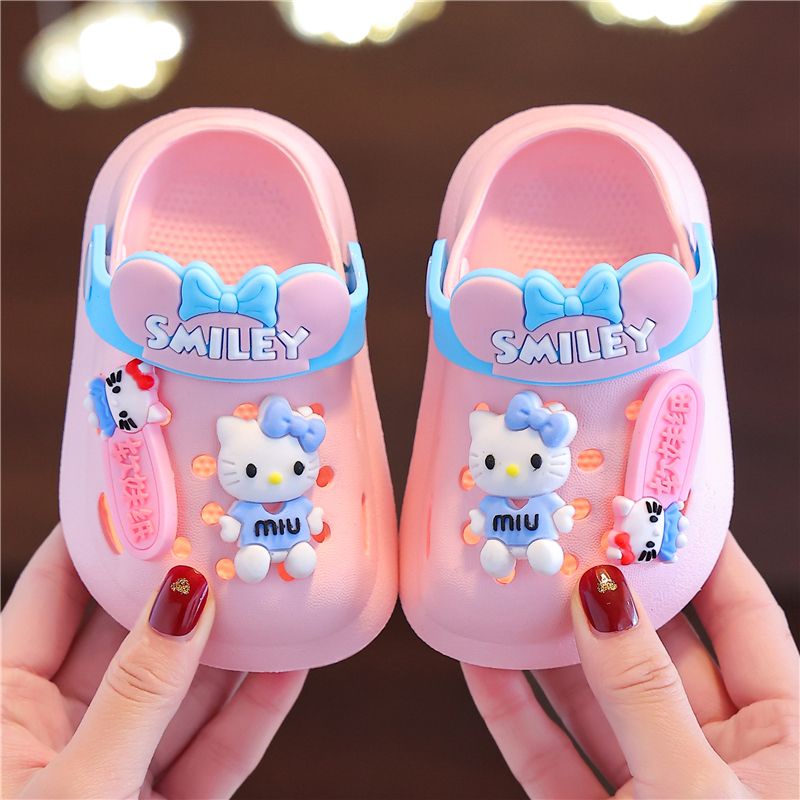 Dép Sandal Đục Lỗ Đế Mềm Chống Trượt In Hình Hoạt Hình Thời Trang Mùa Hè Cho Bé Trai