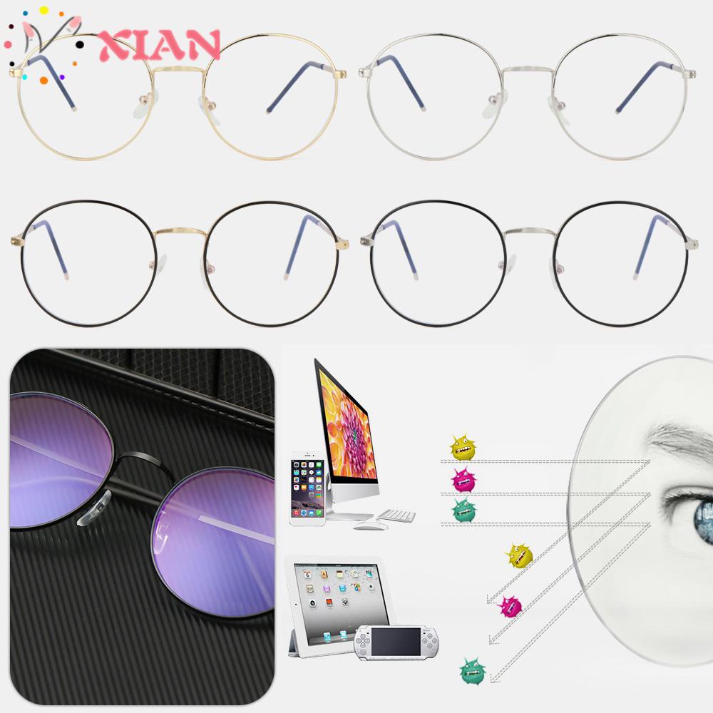 XIANTIN Kính Mát Gọng Kim Loại Tròn Siêu Nhẹ