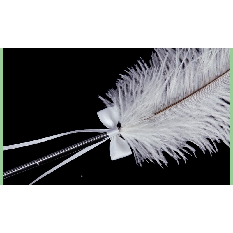 Bút Máy Màu Trắng Đính Đá Và Nơ Xinh Xắn