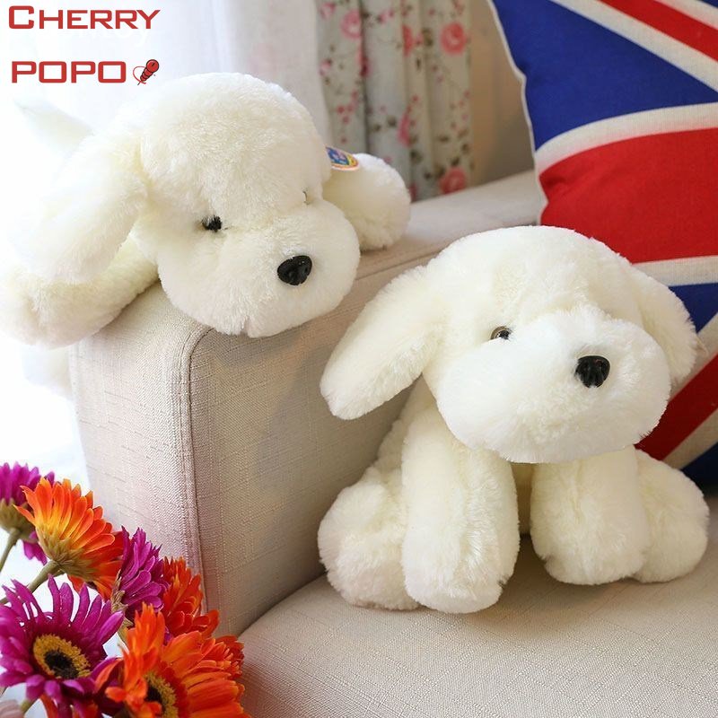 Thú Nhồi Bông Hình Chú Chó Husky Màu Trắng 25cm Dễ Thương Cho Bé Gái