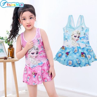 Thinkmax Bộ Đồ Bơi Hai Dây In Hoạt Hình Dành Cho Bé Gái 2-9 Tuổi