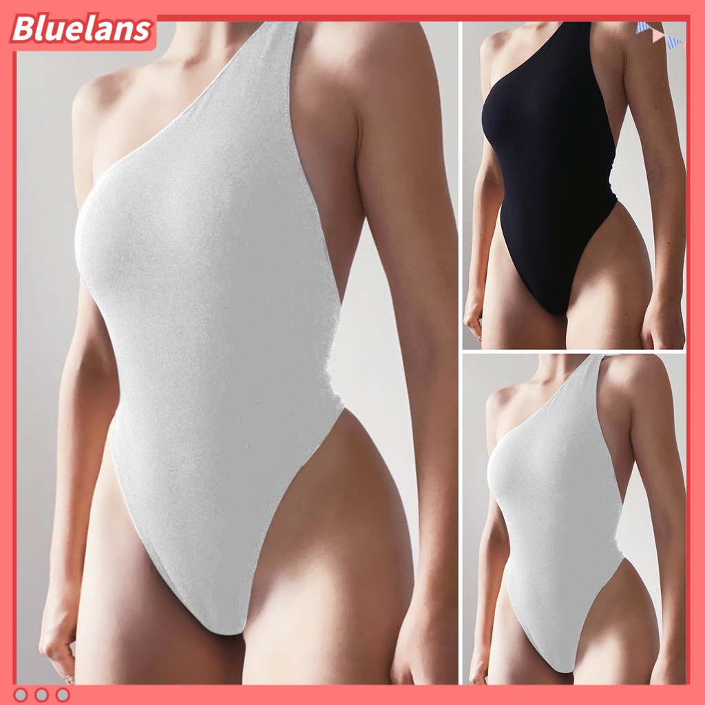 Bộ Đồ Bơi Một Mảnh Màu Trơn Trễ Vai Gợi Cảm Cho Nữ