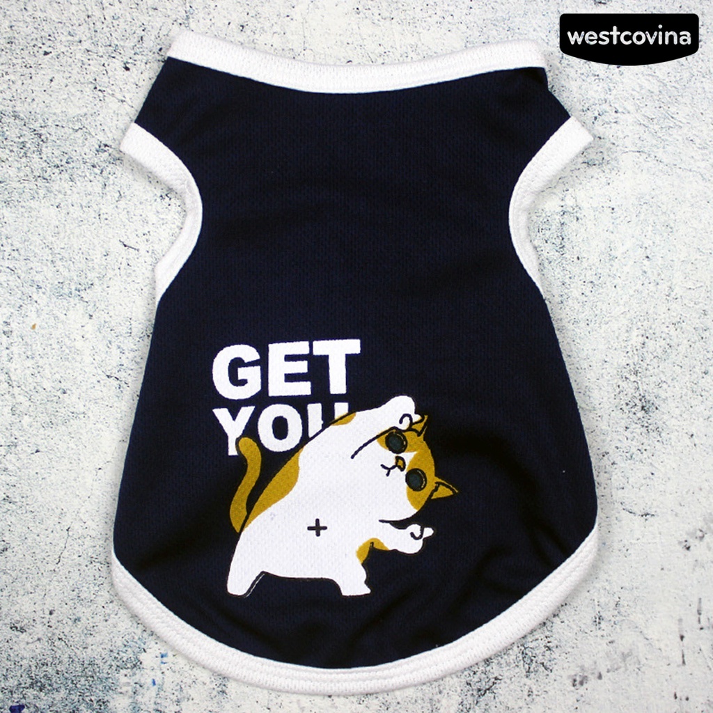 [COD]♞Áo Lưới Thoáng Khí In Họa Tiết Hoạt Hình Dành Cho Cún Cưng