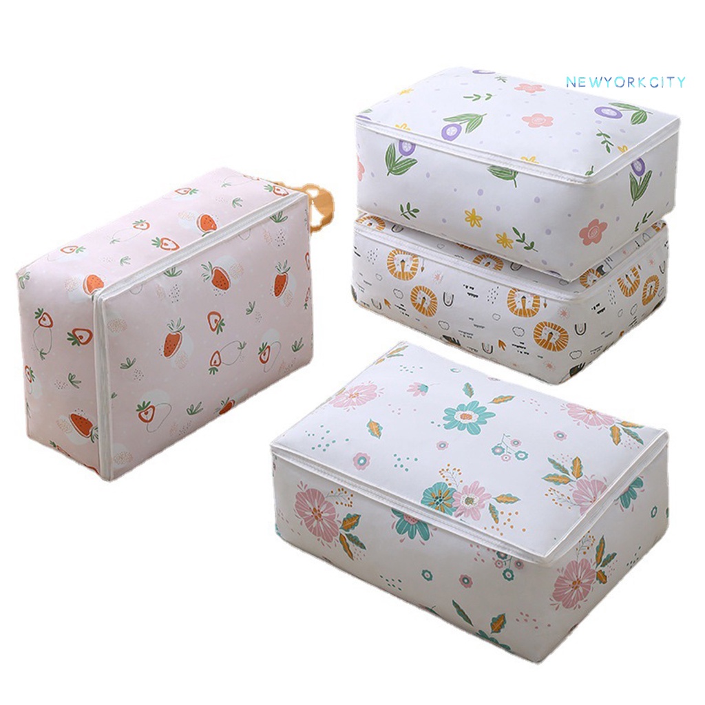 Túi Đựng Quần Áo PEVA In Họa Tiết Động Vật Chống Ẩm Có Khóa Kéo Tiện Dụng Cho Gia Đình