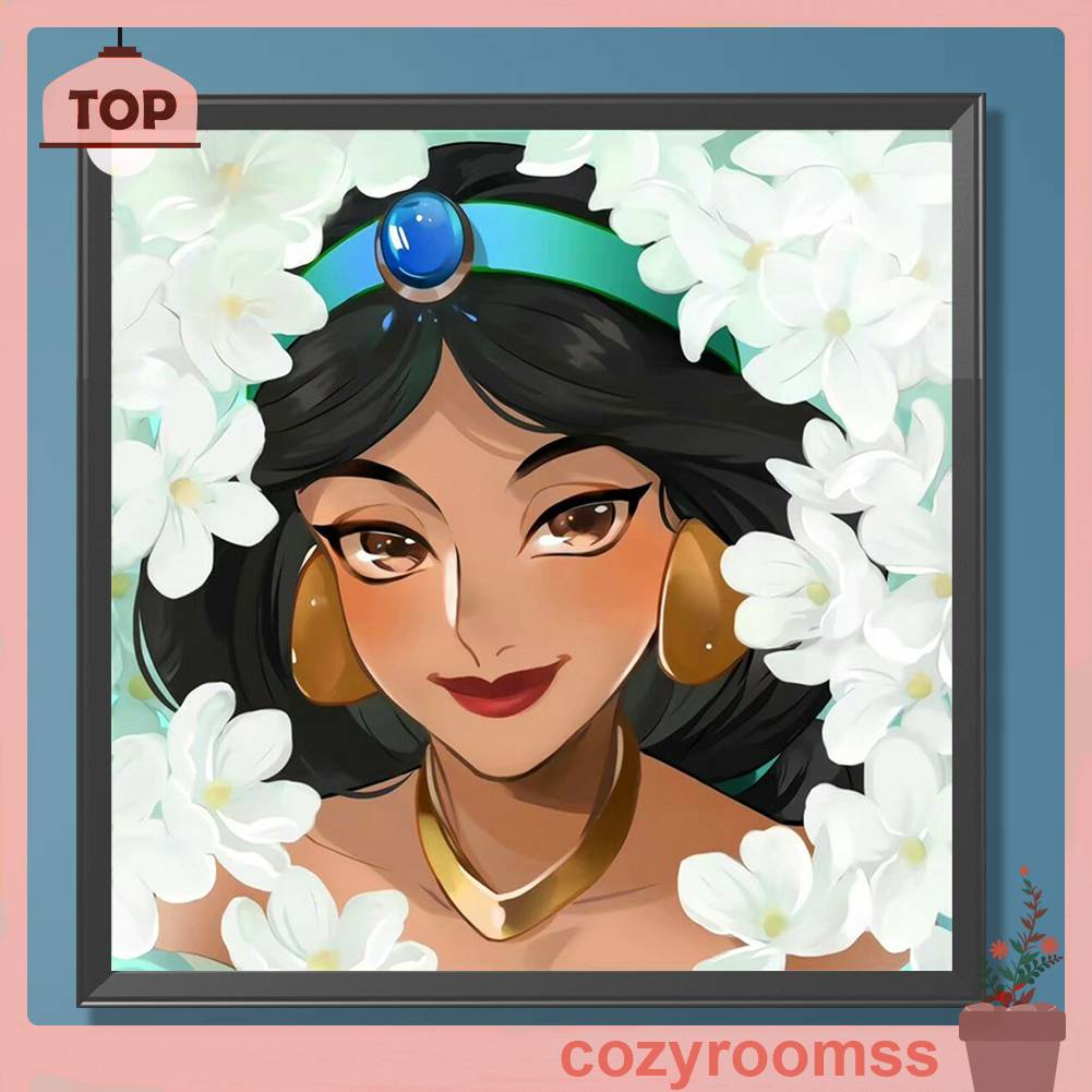 Tranh Đính Đá Kim Cương Toàn Bộ 5D DIY Hình Vẽ Công Chúa