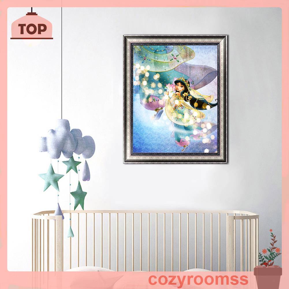 Tranh Đính Đá Kim Cương Toàn Bộ 5D DIY Hình Vẽ Công Chúa