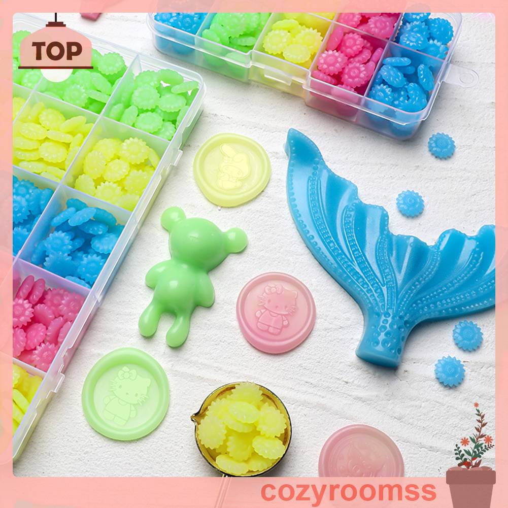 Bộ 100 Hạt Sáp Dạ Quang Đóng Dấu Niêm Phong Thiệp Cưới DIY