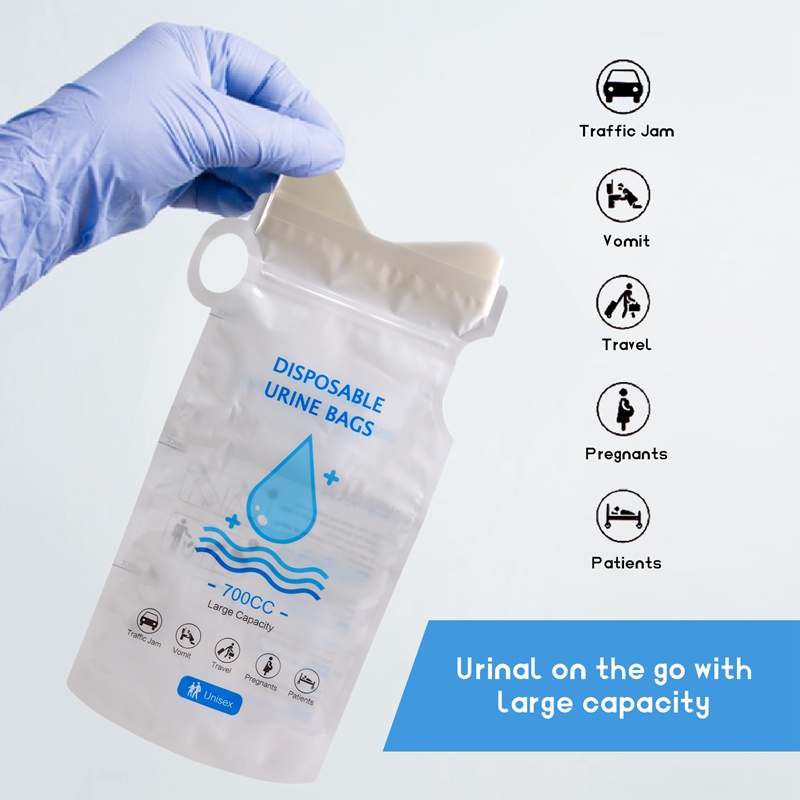 Set 12 Túi Đi Vệ Sinh Khẩn Cấp 700Ml Chống Rò Rỉ Sử Dụng Một Lần Cho Nam Và Nữ