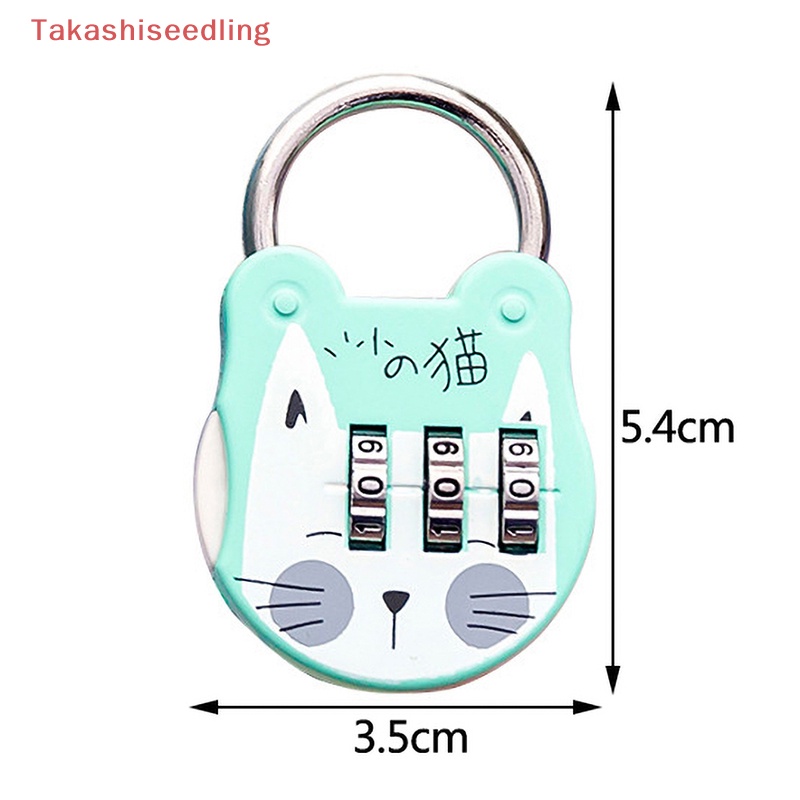 Ổ Khóa Mật Khẩu Mini Chống Trộm Hình Mèo Dễ Thương Độ Chính Xác Cao Tiện Dụng Mang Theo Du Lịch