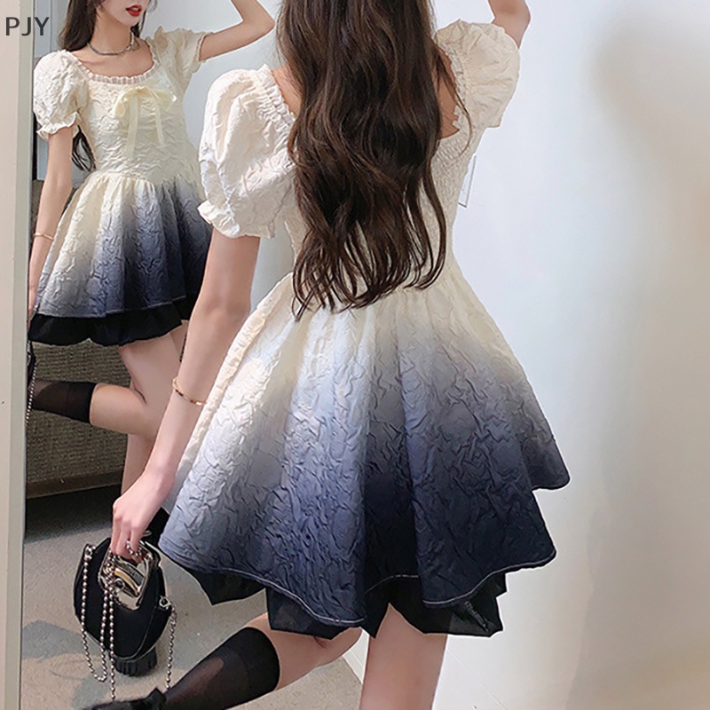 Đầm Lolita Màu Gradient Ngọt Ngào Thanh Lịch Cho Nữ PJ