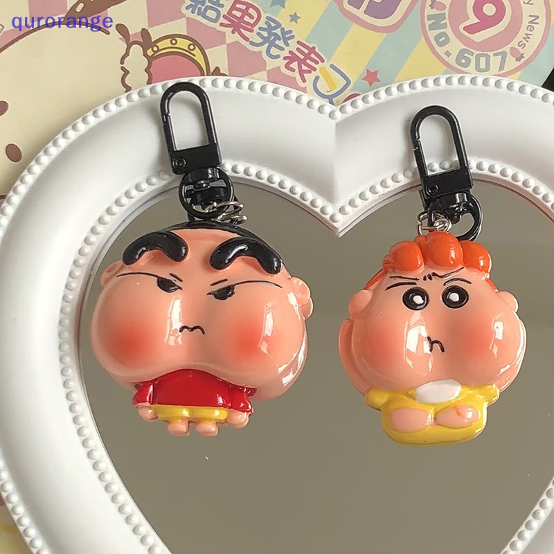 Qurorange Crayon Shin-Chan Nohara Himawari Boochan Cute Cartoon Keychain Kawaii Toy Backpack Pendant Schoolbag Decoration Kid Holiday Gift rorh