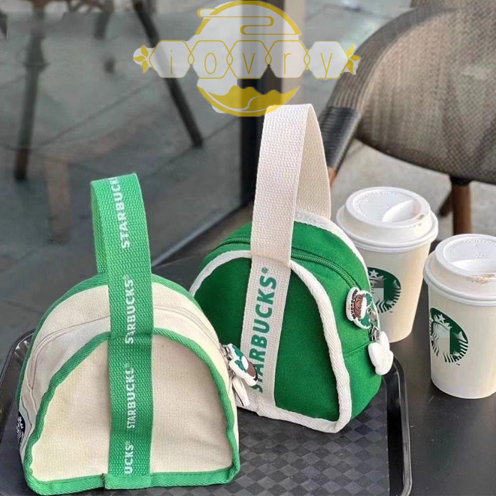 Túi Vải Đeo Cổ Tay Mini In Họa Tiết Cây Dừa / Chữ Thời Trang Cho Nữ