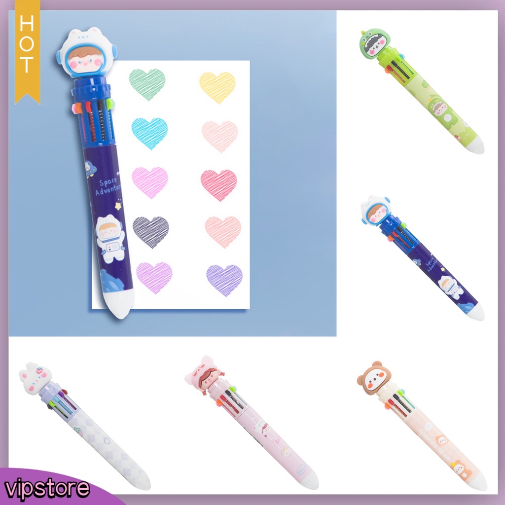 <VIP> Bút Bi Dạng Đẩy Thoải Mái Mềm Mịn Hình Thỏ Hoạt Hình Cho Học Sinh