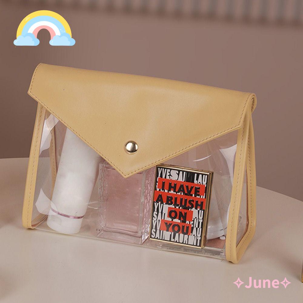 JUNE Túi Đựng Đồ Trang Điểm Đa Năng Chống Thấm Nước Có Khóa Kéo Dành Cho Nữ