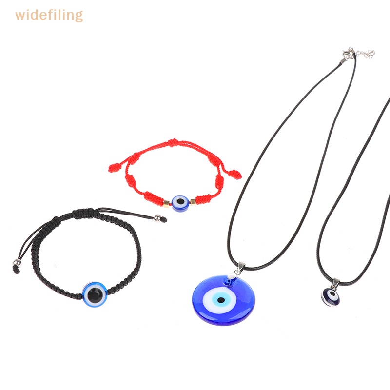 Vòng cổ Mặt Kính Xanh Dương Hình Mắt Quỷ 3cm May Mắn