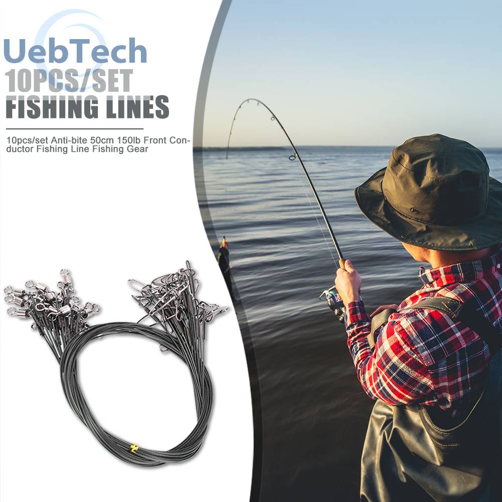 Bộ 10 Dây Câu Cá 50cm 150lb Chất Lượng Cao