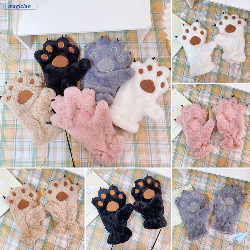 MAG Găng Tay Lông Xù Dày Dặn Kiểu Hoạt Hình Đáng Yêu