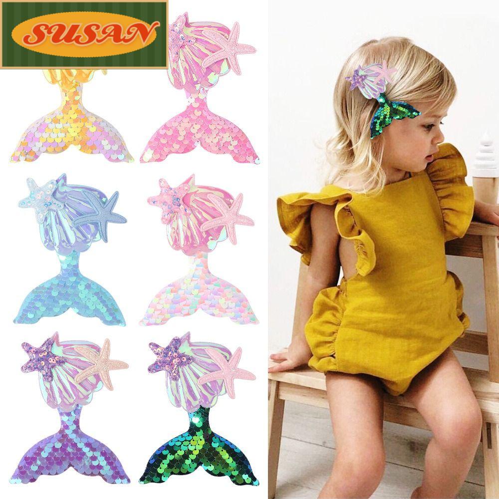 Kẹp Tóc Đính Kim Sa Họa Tiết Hoạt Hình Dễ Thương Phong Cách Châu Âu Cho Bé Gái