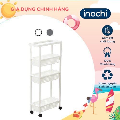 Kệ di động 4 tầng Inochi- Tokyo màu Trắng/Ghi | BigBuy360 - bigbuy360.vn