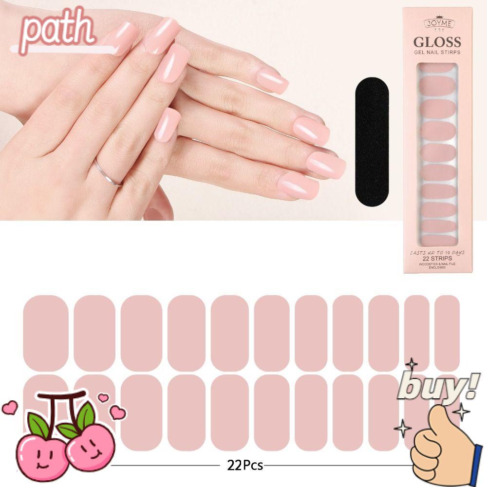 PATH Set 22 Miếng Dán Móng Tay Dạng Nhấn DIY Toàn Diện Dành Cho Nữ