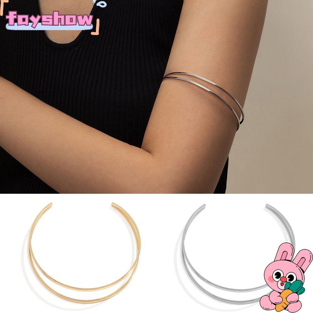 FAY Vòng Đeo Cánh Tay Bằng Hợp Kim Màu Vàng / Bạc Tùy Chỉnh Kích