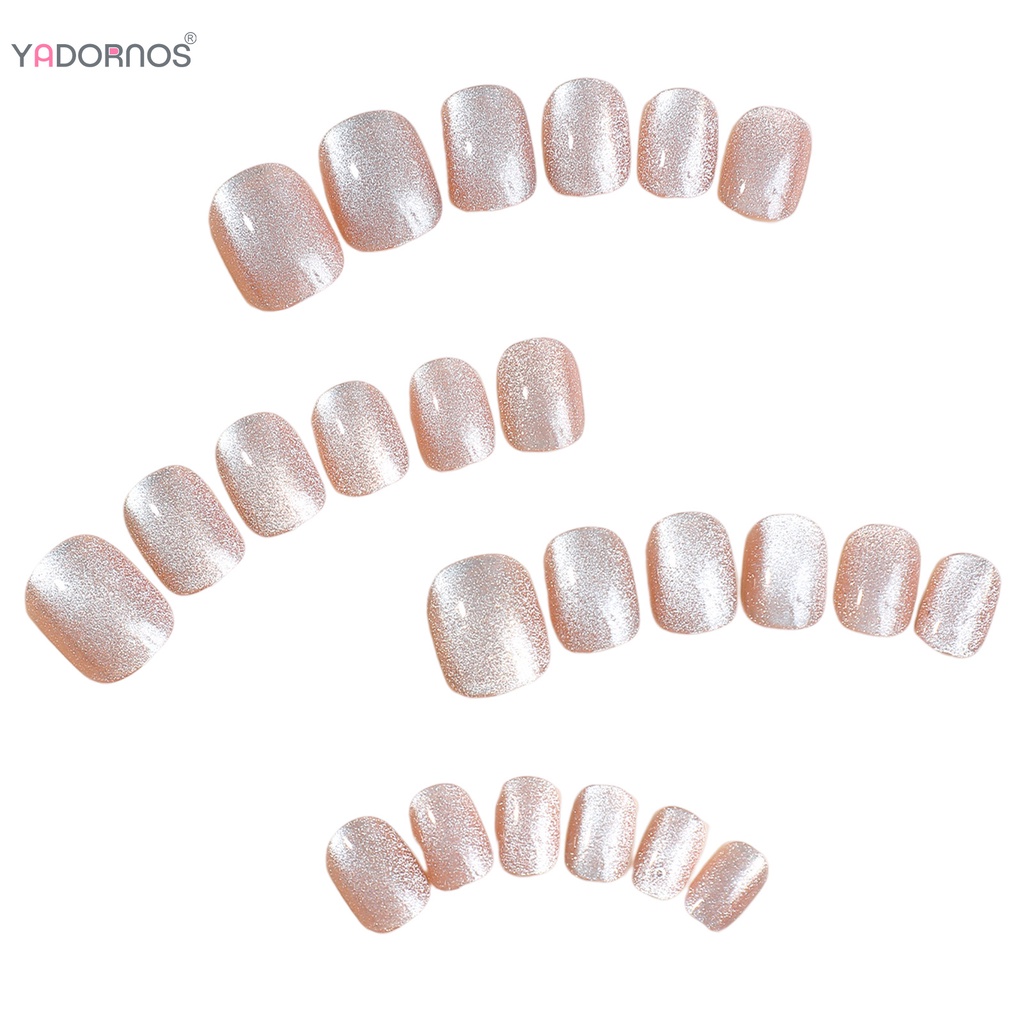 YADORNOS Móng Tay Giả Hình Mắt Mèo Lấp Lánh Cho Nữ