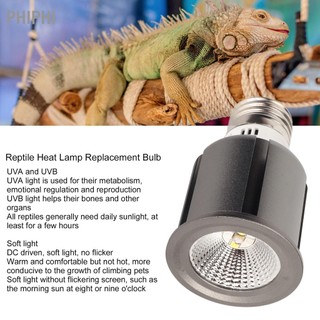 Phiphi bò sát đèn nhiệt thay thế bóng uva uvb led basking điểm cho rùa bể cá thằn lằn môi trường sống 110v 3w