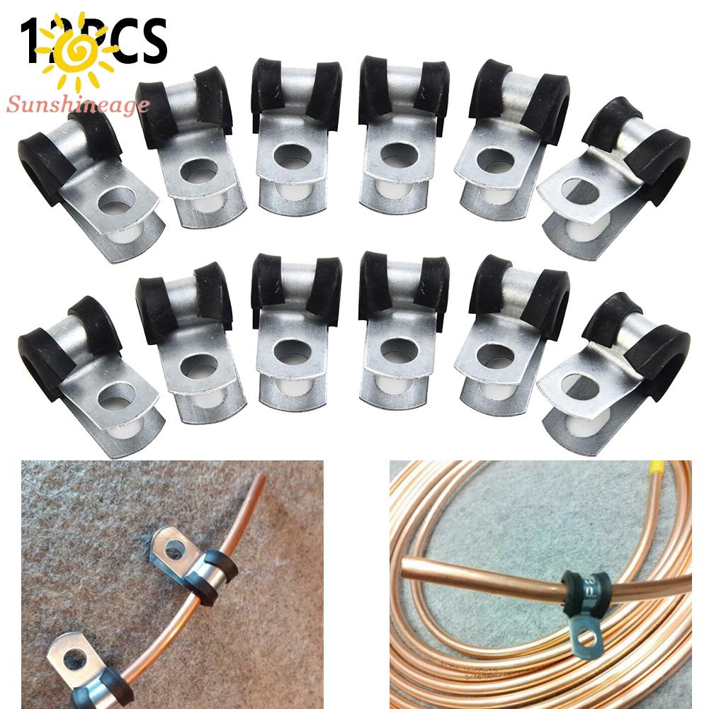 Kẹp Ống Phanh Kim Loại + Cao Su P Gói 12 Kẹp Cao Su 3 / 16 &quot;