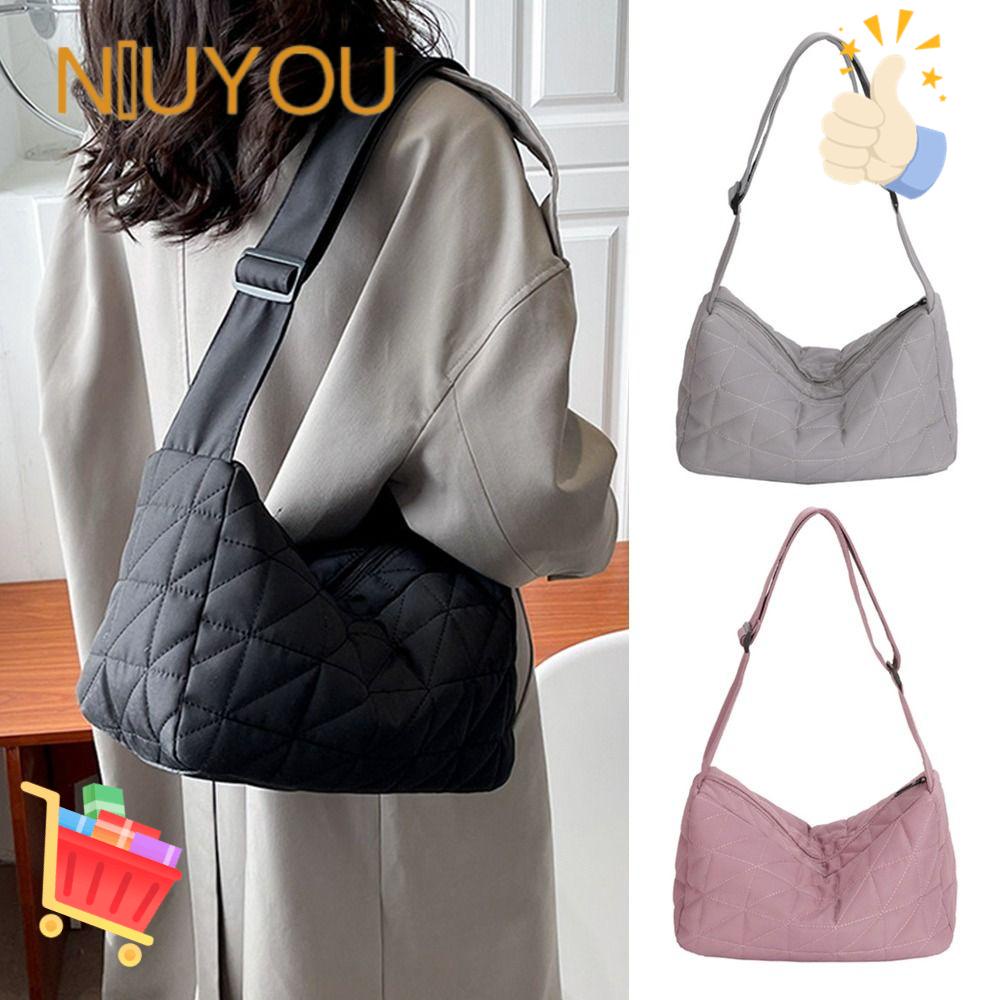 NIUYOU Túi Xách Đeo Vai Chất Cotton Hoạ Tiết Không Gian