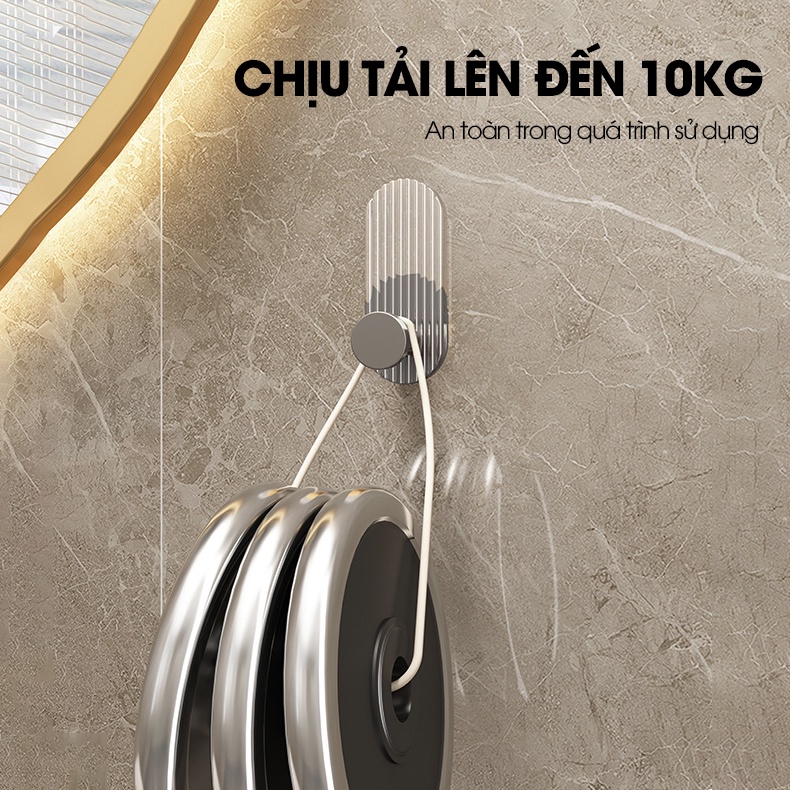Móc treo khăn treo đồ decor phòng tắm vật liệu Acrylic cao cấp AR10 tặng kèm keo dán