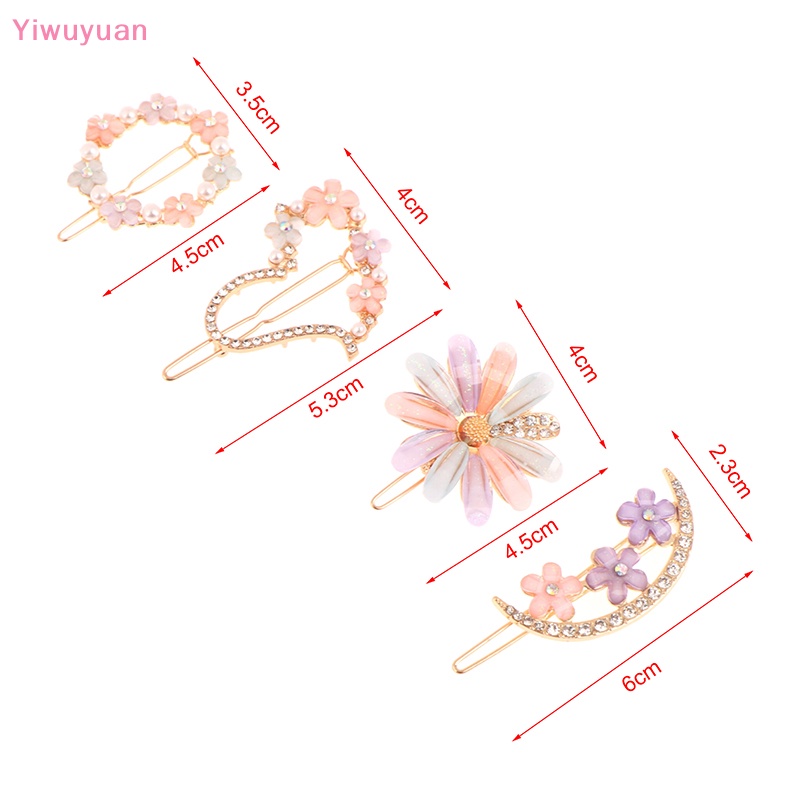 Kẹp Tóc Đính Đá Hình Hoa Mặt Trăng Mới Cho Nữ