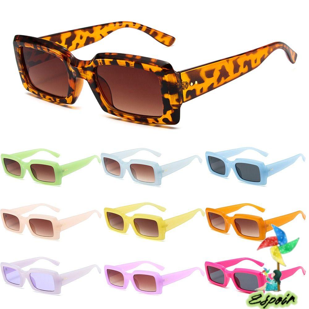ESPO Kính Mát Hình Chữ Nhật Chống Tia UV400 Màu Sắc Kẹo Ngọt Xinh Xắn