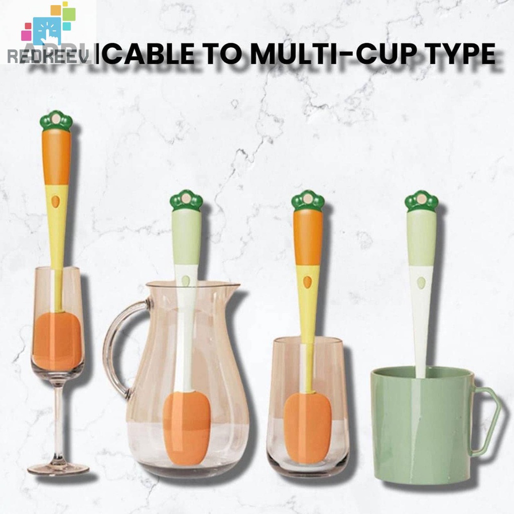 Cọ Rửa Bình Nước 3 Trong 1 Hình Củ Cà Rốt