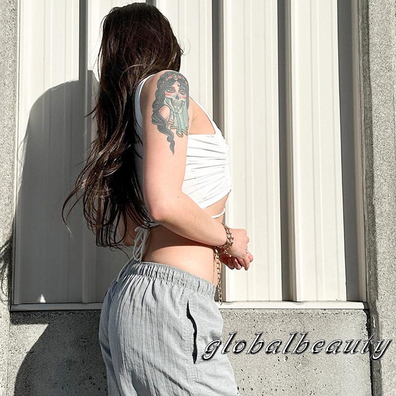 Áo Croptop Sát Nách Màu Trơn Dáng Ôm Thời Trang Mùa Hè Cho Nữ