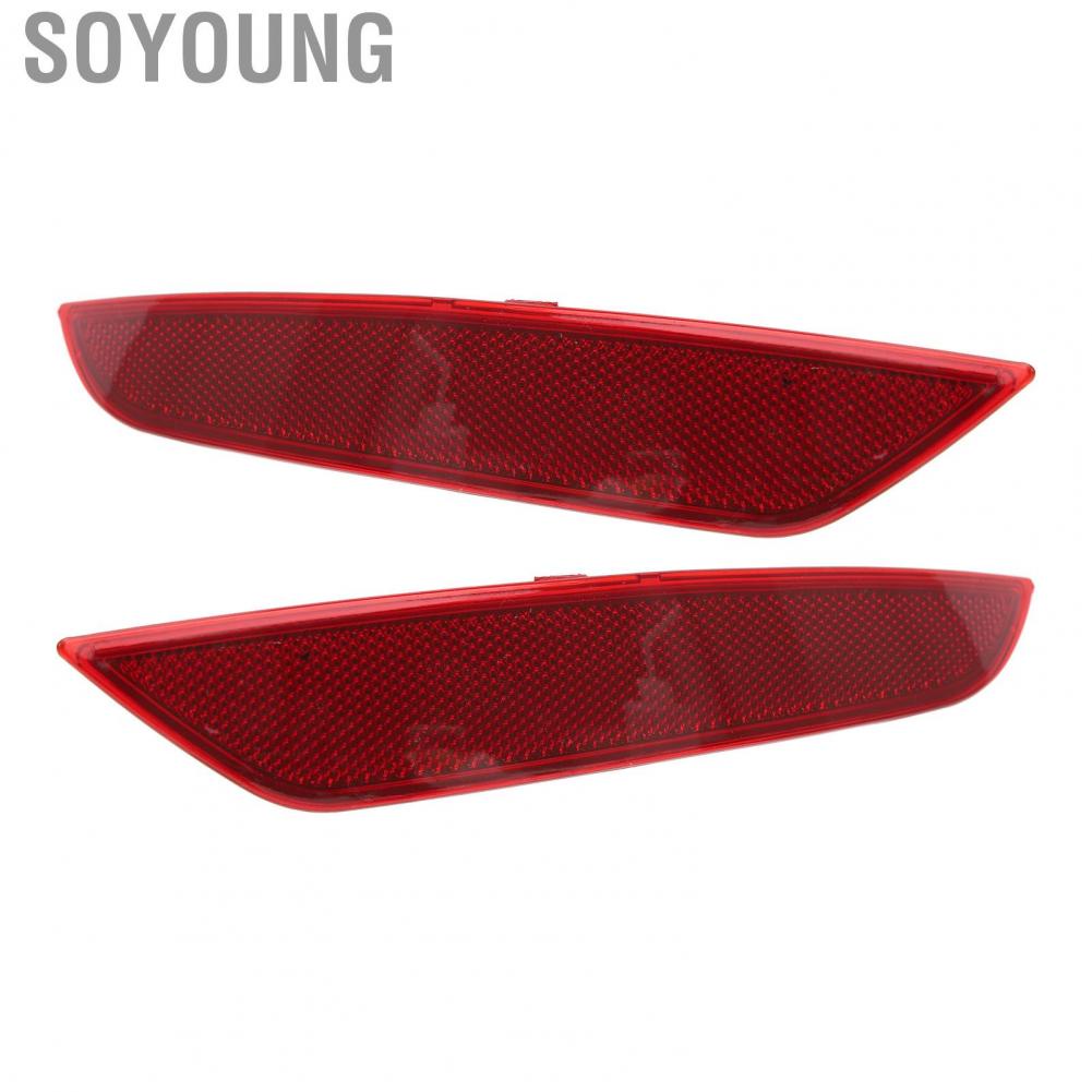 Soyoung Rear Bumper Reflector 5K0945106F Left Right Red for VW MK6 Hatchback 2009-2013  Strip Light