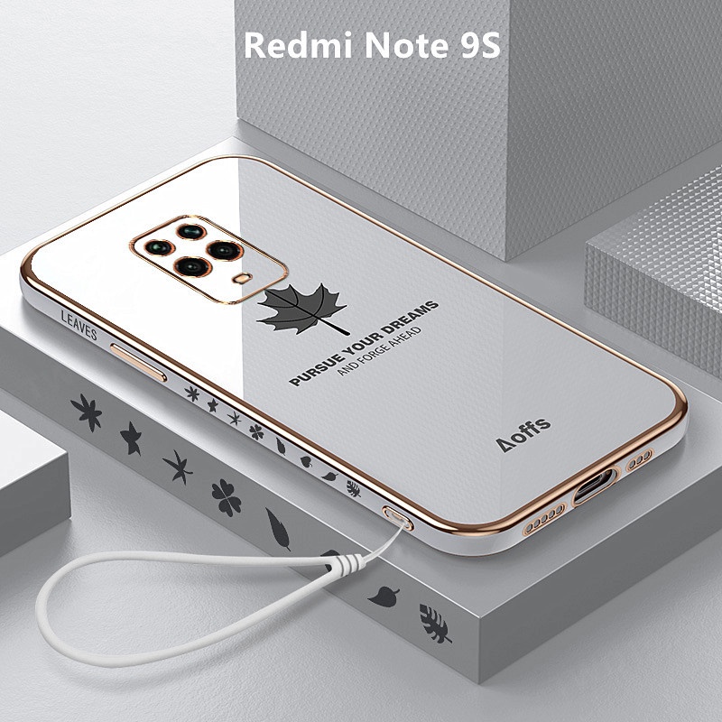 Ốp Lưng Redmi Note 9S Mềm Chống Sốc Họa Tiết Lá Phong Cho Ốp Điện Thoại Redmi Note 9S