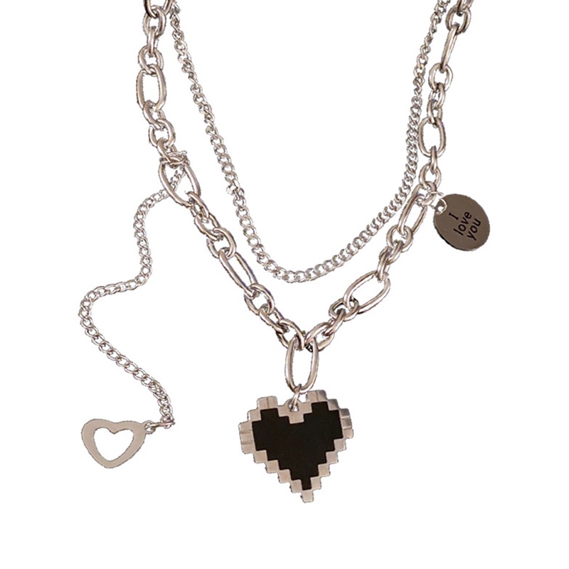 Ygt Vòng cổ Bằng Thép Titan Mặt Tròn Khắc Chữ Love Phong Cách Retro Hàn Quốc Ngọt Ngào Dành Cho Nữ