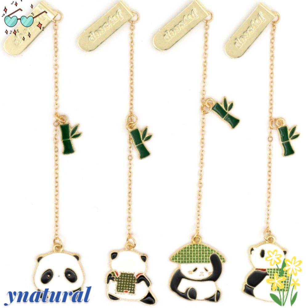 YNATURAL Set 4 Kẹp Sách Bằng Kim Loại 4 Kiểu Thiết Kế Độc Đáo Dễ Thương Dùng Trang Trí Nhà Cửa