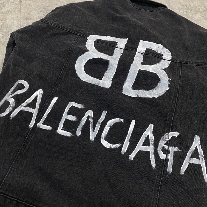 ❤️❤️Hàng Có Sẵn!❤️❤️ Áo Khoác Jean Balenciaga Thời Trang Cá Tính Cho Nam Nữ