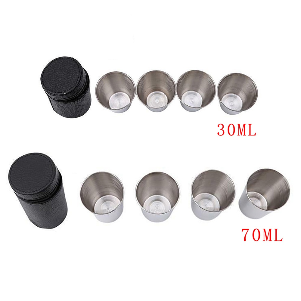 Set 4 Ly Uống Rượu Bằng Thép Không Gỉ