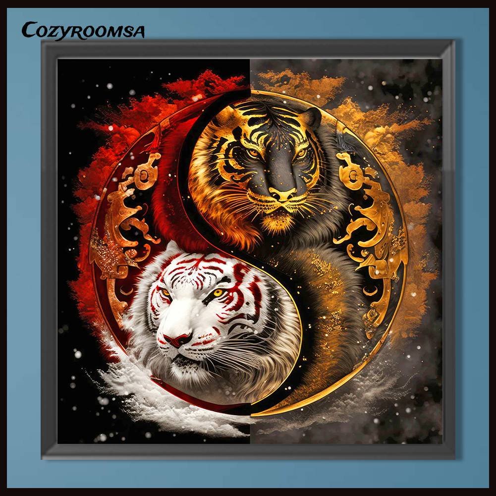 Tranh Đính Đá Kim Cương Toàn Bộ 5D DIY Hình Vẽ Hổ