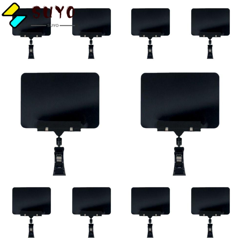 SUYO Set 10 Kẹp Nhựa Hai Đầu Màu Đen Chuyên Dụng Cho Trưng Bày Vật Dụng