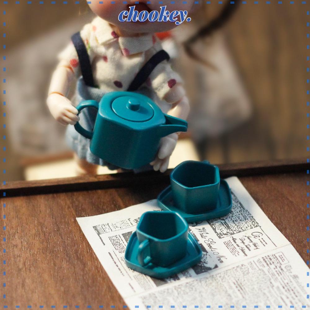 Set 5 Ấm Trà Bằng Sứ Trang Trí Nhà Búp Bê