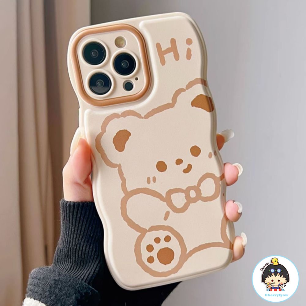 Ốp Điện Thoại TPU Mềm Chống Sốc In Hình Gấu Hoạt Hình Dễ Thương Cho IPhone 11 12 13 14 Pro Max