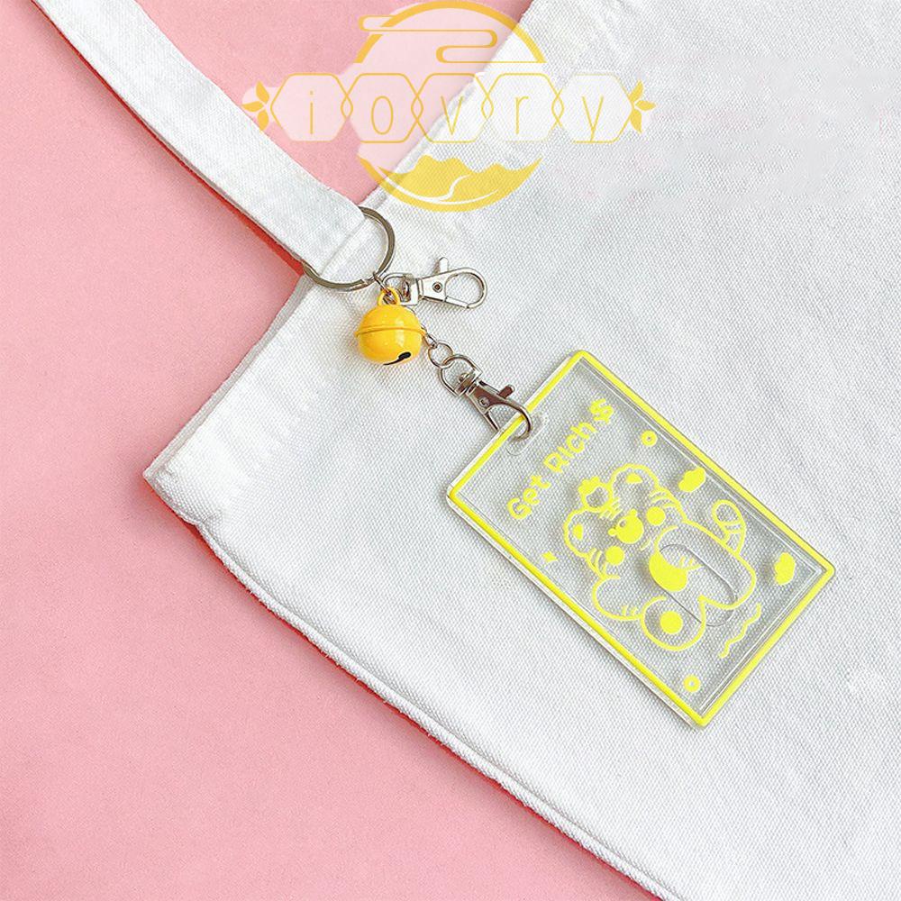 IVORY Móc Khóa Gắn Chuông / Túi Xách / Thẻ Hình Gấu Hoạt Hình Đơn Giản Dùng Làm