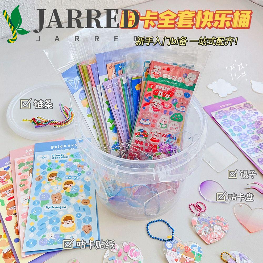 JARRED Bộ Sticker Dán Trang Trí Sổ Tay Diy Chống Thấm Nước Dễ Thương Cho Bé