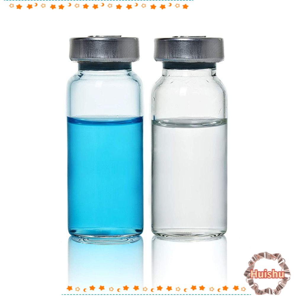 HS Set 10 Bình Thủy Tinh Trong Suốt Có Nắp Nhựa Chăm Sóc Da 10ml