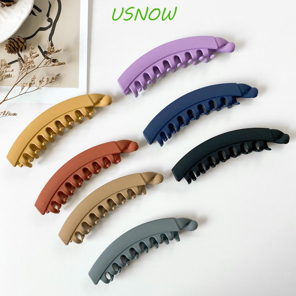 USNOW Kẹp Tóc Đuôi Ngựa Màu Trơn Dễ Thương Giá Đỡ