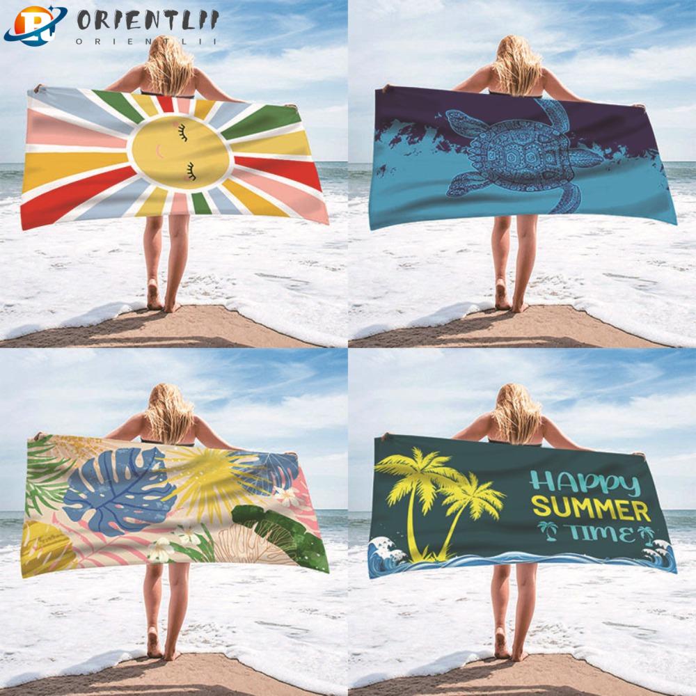 ORIENTLII Thảm Tắm Đi Biển / Cắm Trại Bằng Sợi Micro Nhanh Khô Tiện Dụng