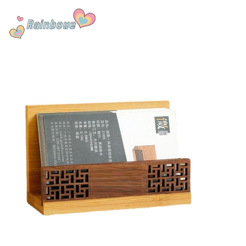 RAINBOW Ví Gỗ Đựng Thẻ Tín Dụng / Danh Thiếp Thời Trang Dành Cho Doanh Nhân